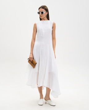 Marc Le Bihan Біла сукня з рамі з ефектом жатки 2177