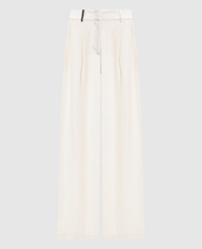 Peserico Штани з льону кольору айворі P0422202606