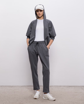 Brunello Cucinelli Белый топ с цепочкой мониль MPTC8BJ310