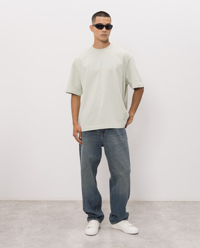 Off-White Зеленая футболка с принтом логотипа 44MAA120S26J00H