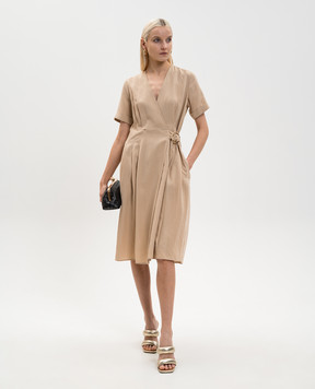 Twinset Бежева сукня з льоном 261TT2554