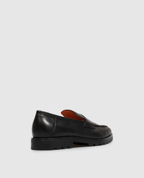 Santoni Черные кожаные лоферы MGDG18610NEOGHAS