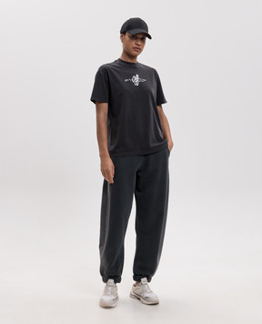 Off-White Серая футболка Stroke 2FA00440T