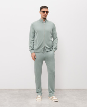 Stefano Ricci Зеленый спортивный костюм из кашемира с эмблемой W505023R31W26102P3D