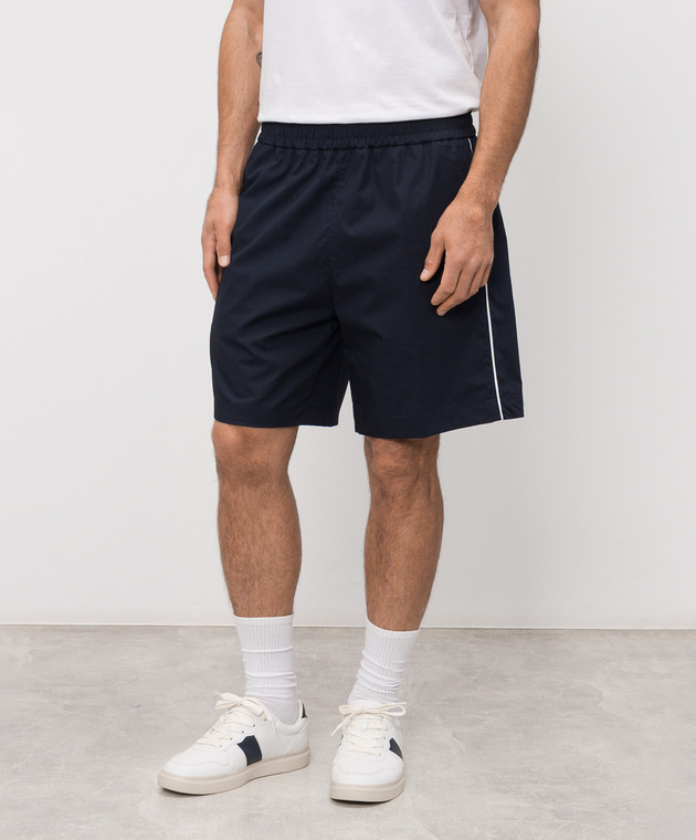 Iceberg Сині шорти з вишивкою напису D0600187 зображення 3