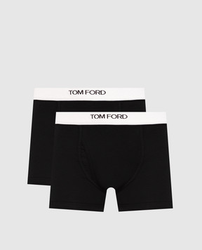 Tom Ford Набір чорних трусів-боксерів з візерунком логотипа T4XC32270