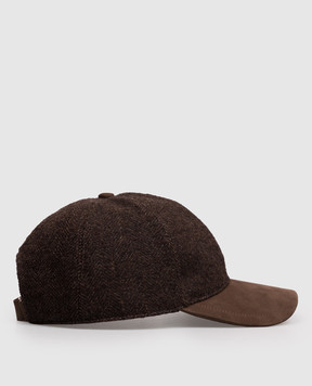 Brett Johnson Коричнева кепка з вовною та нубуком FW26CAP1LP702CAC