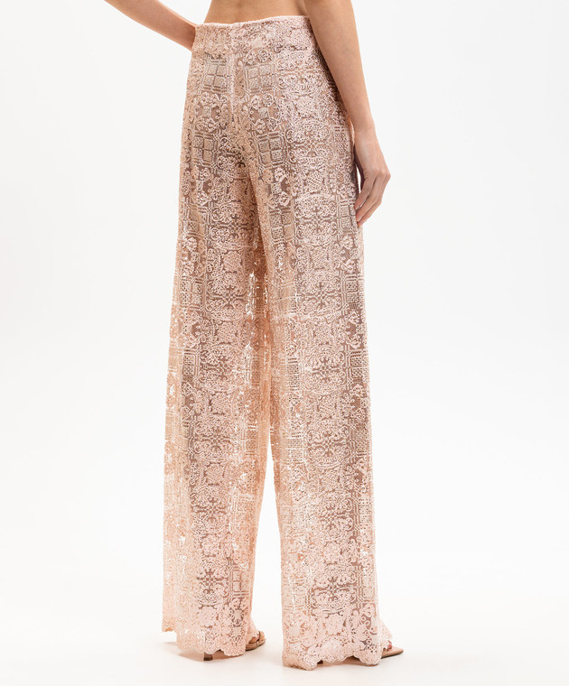 Ermanno Scervino Рожеві штани з мережива в кристали D482P703CTUEO зображення 4