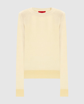 Max & Co Жовтий джемпер BERLINA з вовни з логотипом MCOBERLINA