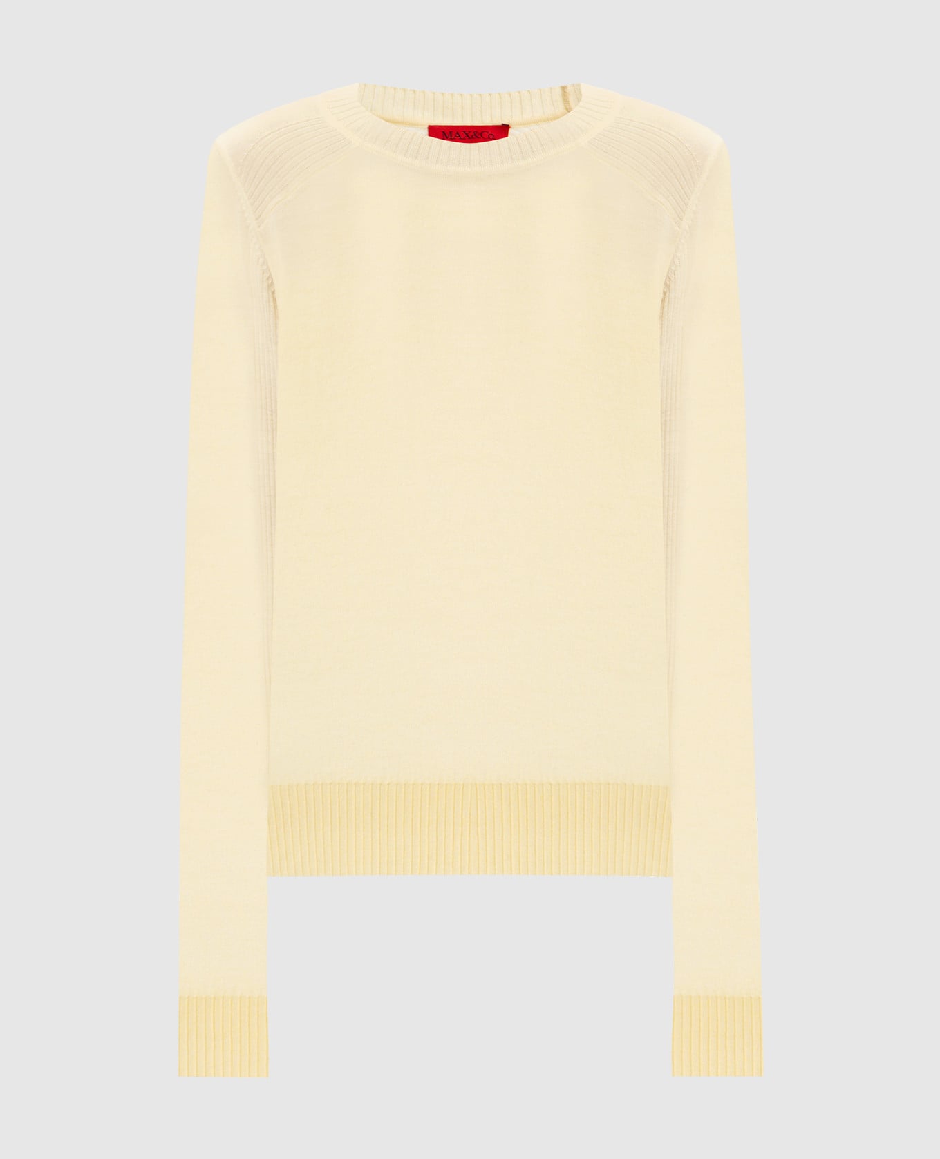 Желтый джемпер BERLINA из шерсти с логотипом