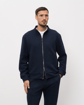 ISAIA Синяя спортивная куртка из кашемира MF001987200