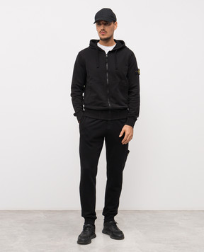 Stone Island Чорні джогери з патчем логотипа K2S156200010S0051