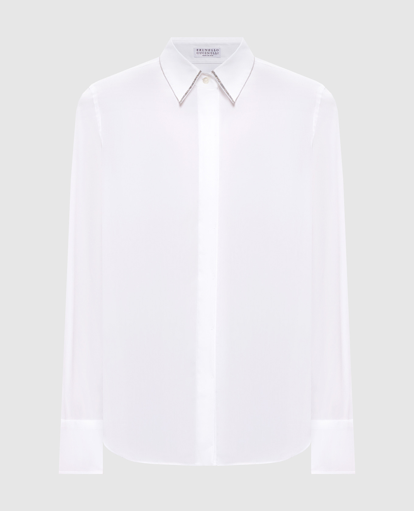 Белая рубашка с цепочкой мониль