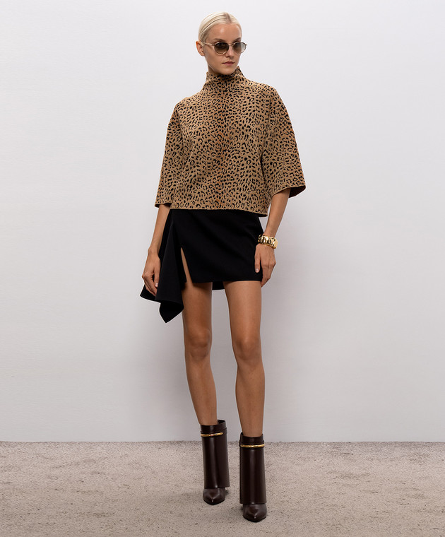 Givenchy Коричневий топ в леопардовий принт BW61NS4ZVQ зображення 2