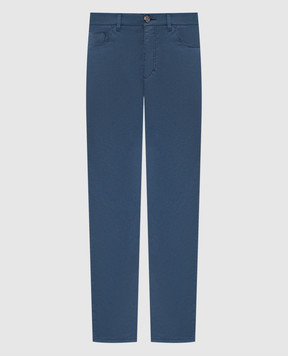 Stefano Ricci Блакитні штани з патчем логотипа M8T61B0070TFANT