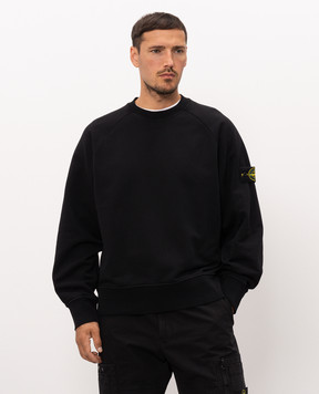Stone Island Черный свитшот с патчем логотипа L2S156100008S0051