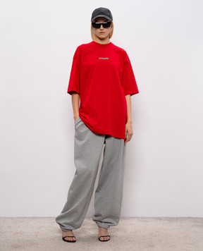 Vetements Красная футболка с принтом ME76TR217R