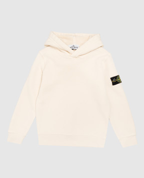 Stone Island Дитяче бежеве худі з патчем логотипа L2S166100008S042568