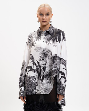 The Attico Белая блузка из шелка с логотипом 260WCH00004SSS025PR