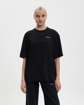 Off-White Чорна футболка Half Arrow 2AA13FS26JER001