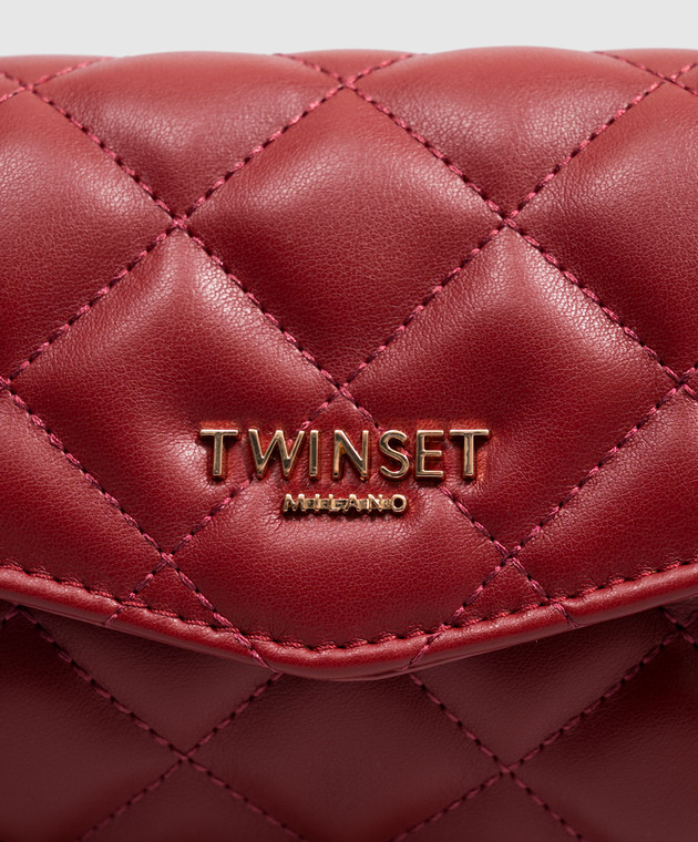 Twinset Бордовый клатч с подвесками 262TH7043 изображение 4