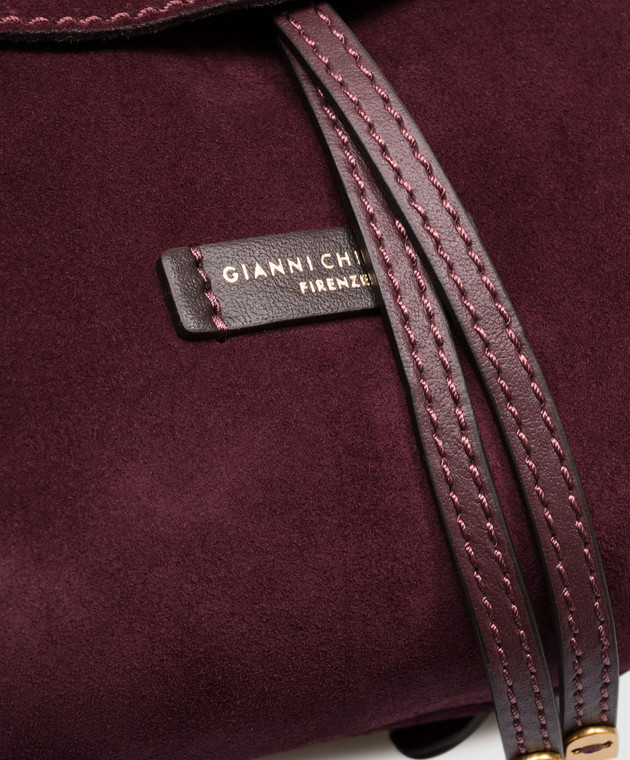 Gianni Chiarini Бордовый замшевый рюкзак Violette BS12238CMPL изображение 4