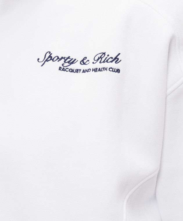 Sporty & Rich Білий світшот з вишивкою логотипа ST09875325WH01 зображення 5