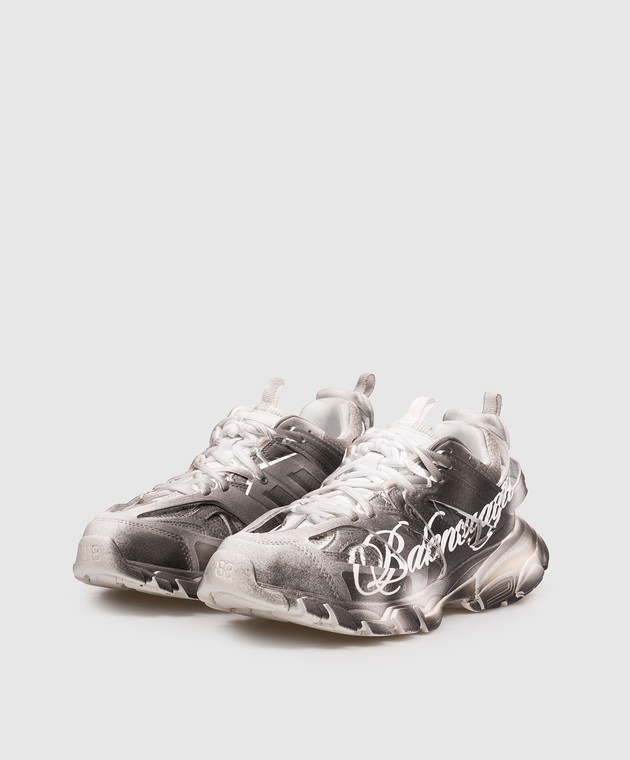 Balenciaga Сірі кросівки Track Stencil з ефектом градієнта 542436WTKIS зображення 2