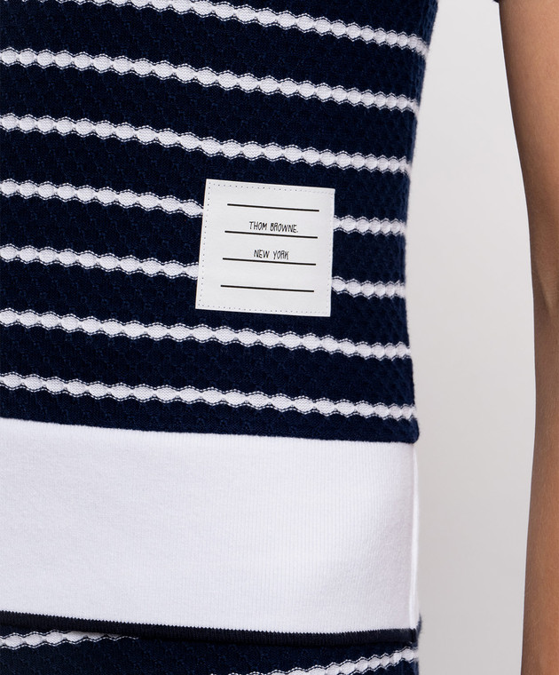 Thom Browne Синий топ в полоску FJS228AJ0268 изображение 5