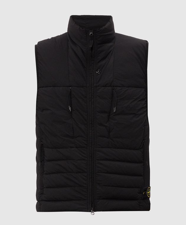 Stone Island Чорний пуховий жилет L2S15G100011S0183