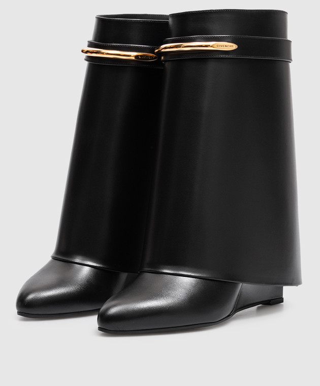 Givenchy Чорні шкіряні чоботи Shark Pinch BE605LE1J7 зображення 2