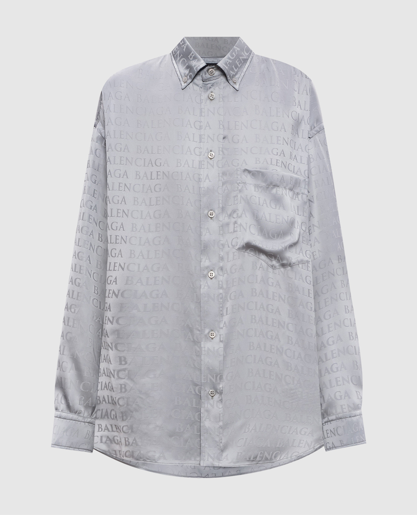 Серая блуза в принт логотипа