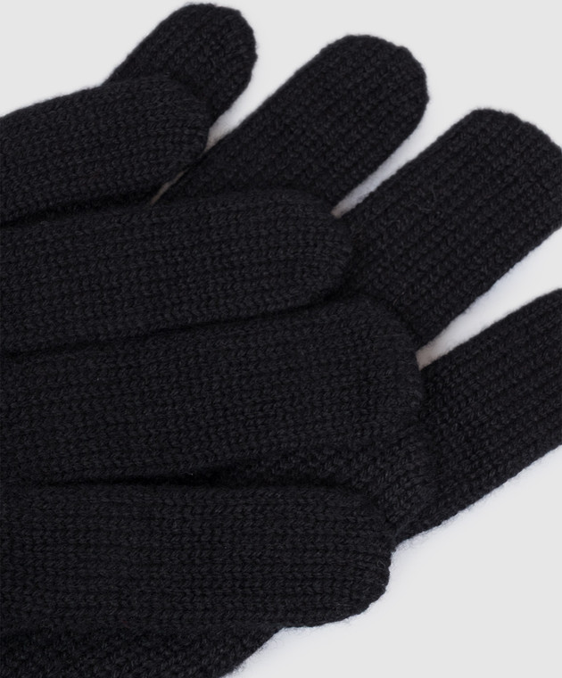 Brunello Cucinelli Рукавички чорного кольору з кашеміру M2293118 зображення 3