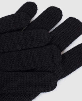 Brunello Cucinelli Перчатки черного цвета из кашемира M2293118