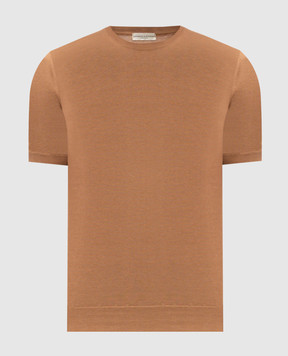 Cashmere&Whiskey Коричнева футболка з шовком FS03