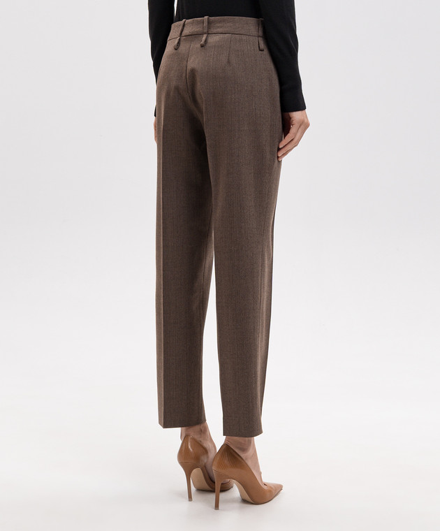 Ermanno Scervino Коричневые брюки с шерстью D496P310YAX изображение 3