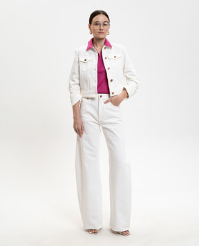 Gabriela Hearst Рожевий топ Frank з кашеміру і шовку 3269330A003