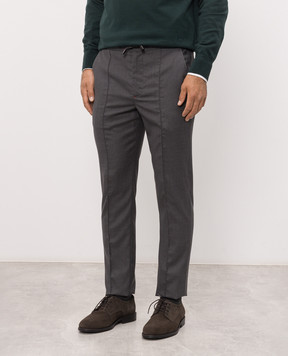 ISAIA Серые брюки из шерсти PNC053P9010