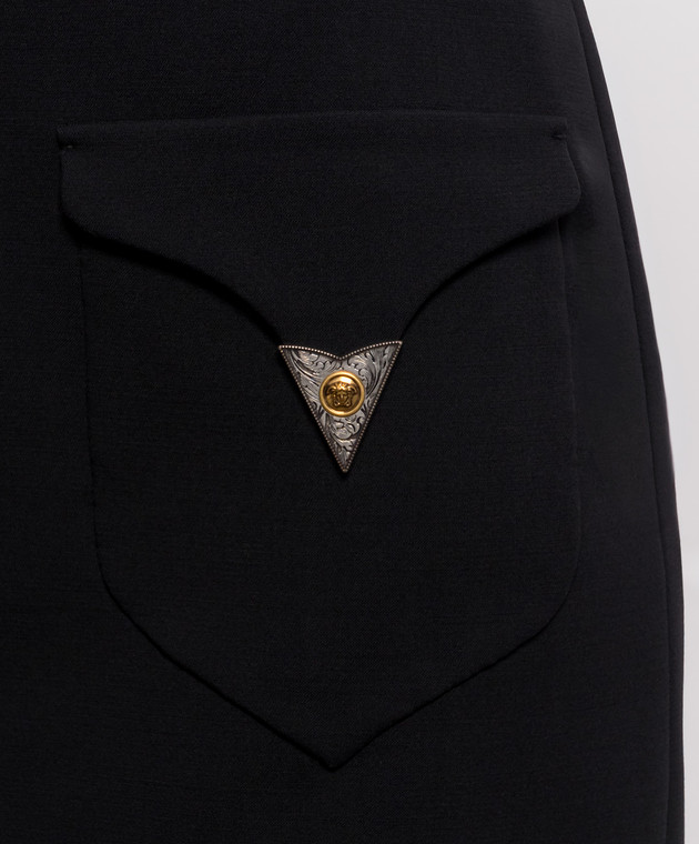 Versace Чорна спідниця з вовни 10254571A18305 зображення 4