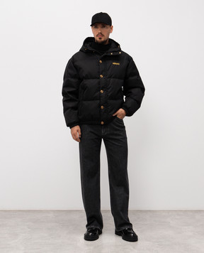 Versace Чорний пуовик з вишивкою логотипа 10215471A15794