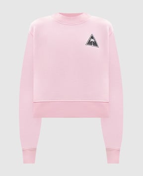 Palm Angels s Рожевий світшот з принтом емблеми PWBA016G20FLE002