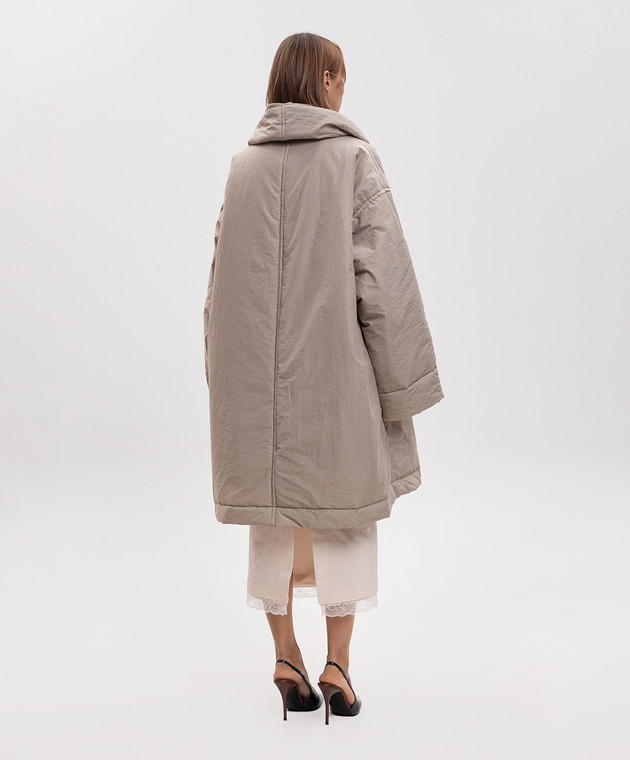 Magda Butrym Бежевая удлиненная куртка COAT02115726 изображение 4