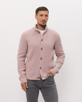 Peserico Розовый кардиган из шерсти и кашемира R59563F0509470