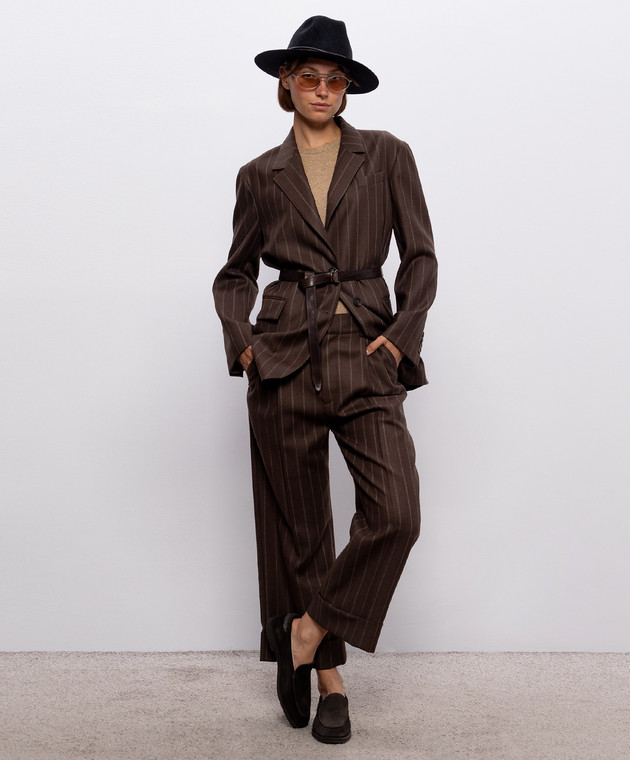 Brunello Cucinelli Бежевый джемпер с шерстью MPA98B1V00 изображение 2