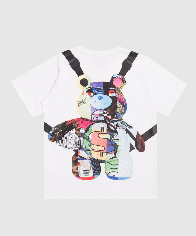 Sprayground Дитяча біла футболка Wonderful Mind Bear Backpack SPY1401 зображення 2