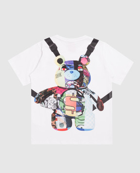 Sprayground Дитяча біла футболка Wonderful Mind Bear Backpack SPY1401