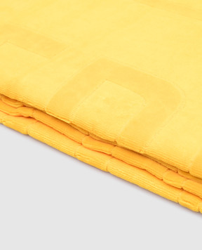 Vilebrequin Оранжевое махровое пляжное полотенце с логотипом SANC1200