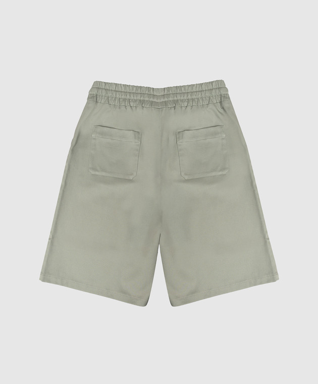 Dolce&Gabbana Дитячі зелені шорти з нашивкою монограми L43Q96FUFKA812+ зображення 2