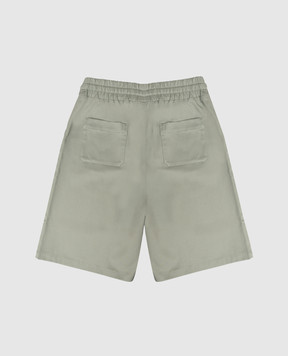 Dolce&Gabbana Дитячі зелені шорти з нашивкою монограми L43Q96FUFKA46