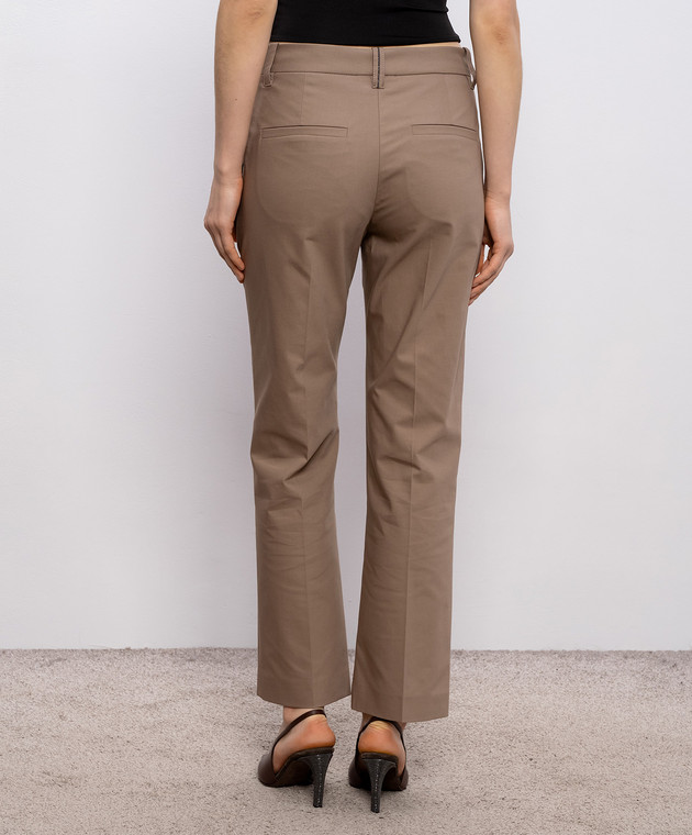 Brunello Cucinelli Коричневі штани з ланцюжком моніль M0F70P9169 зображення 4